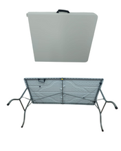 Cargar imagen en el visor de la galería, Mesa Plegable Estilo Maleta Blanca 150 cm
