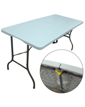 Cargar imagen en el visor de la galería, Mesa Plegable Estilo Maleta Blanca 150 cm
