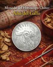 Cargar imagen en el visor de la galería, Monedas de la Suerte  Horóscopo Chino - Gallo

