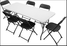 Cargar imagen en el visor de la galería, Mesa Plegable Estilo Maleta Blanca 150 cm
