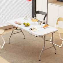 Cargar imagen en el visor de la galería, Mesa Plegable Estilo Maleta Blanca 150 cm
