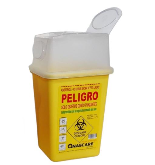 Caja de Desechos Cortopunzantes 1 Lt.